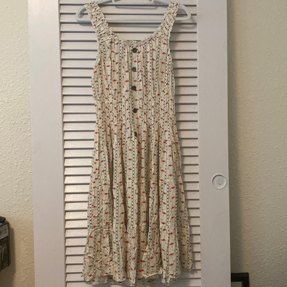 flamingo 🦩 print sleeveless dress